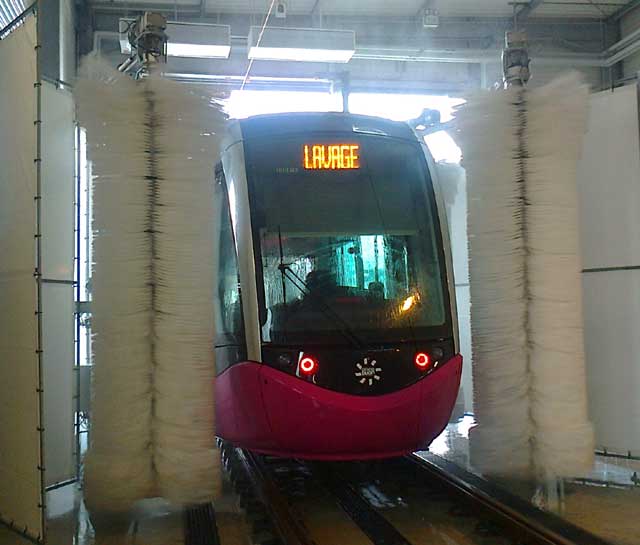 Station de lavage de trains, tramways et métros